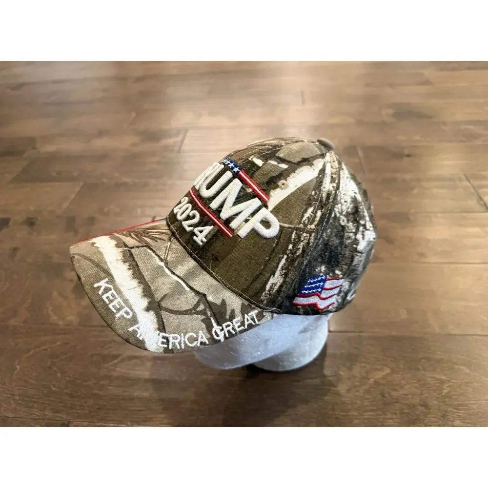 Trump 2024 Keep America Great Unisex Camo Adjustable Strapback Hat Baseball Cap
